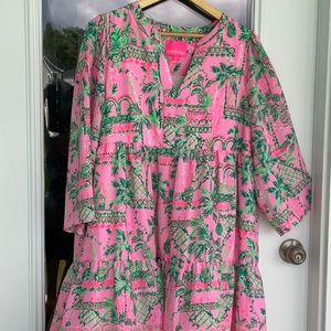 Lily Pulitzer Martine Lileeze dress Always Worth It EUC.